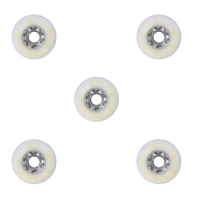Youkk 2pieces Silent Grip Enhanced And Widened Support - Inline Roller Skate Wheel For Professional white 80mm 5Set