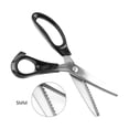 thumbnail image 2 of Zig Zag Cut, 2 Types Pinking Shears Professional Dressmaking 3 5 7mm  For Home For Cloth, 2 of 5
