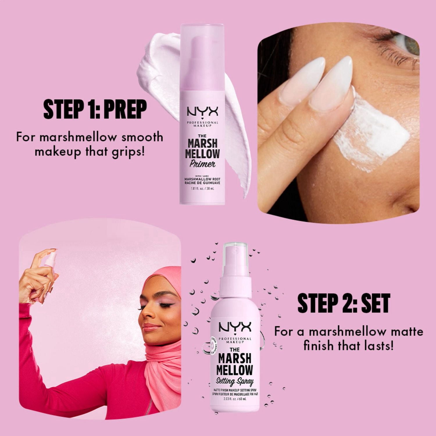 Nyx Professional Makeup, Base de teint floutante Marshmellow, Base de teint multi-fonctions, Formule végane, Multi-bénéfices 10 en 1