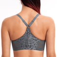 thumbnail image 3 of CHUANK Female Racerback Front Closure Unlined Underwire Bra for Women Black 34B, 3 of 5