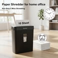 thumbnail image 4 of Paper Shredder for Home,10-Sheet Cross Cut with 13L Basket, P-4 Security Level,3-Mode Design - Shreds CD and Credit Card,Shredders for Home Use, 4 of 8
