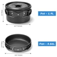 thumbnail image 3 of Ensemble de Batterie de Cuisine de Camping Équipement de Cuisson Extérieur pour Camping Randonnée et, 3 of 8