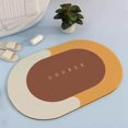thumbnail image 2 of 40x60cm Non Slip Bath Mat Oil-proof Non-Slip Soft Quick Drying Bath Rugs Thick for Doorway Bathroom Oval B, 2 of 8