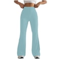 thumbnail image 1 of Timegard Workout Legging for Women High Waist Slim Fitting Bell Bottom Basic Yoga Trousers Solid Color, 1 of 4