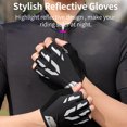thumbnail image 3 of Pisexur Night Riding Reflective Half-Finger Gloves Breathable Shock-Absorbing Gloves on Clearance, 3 of 9