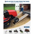 thumbnail image 2 of GloryStar 2 Pack Anti-Slip Aluminum Shed Ramps, 4ft Long, 800 lbs Capacity for Loading Lawn Mowers, Motorcycles, and ATVs, 2 of 6