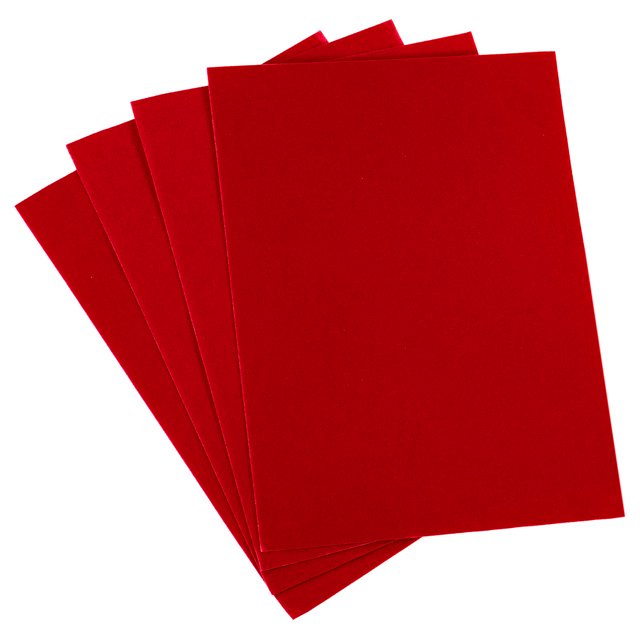 Uxcell Patchs en Velours Autocollants Patchs de Réparation Rouges 4 Pcs
