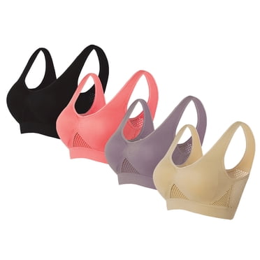 Cameland High Impact Sports Bras for Women 4PC Seamless Comfort Breathable Workout Gym Yoga Activewear Bras for Women