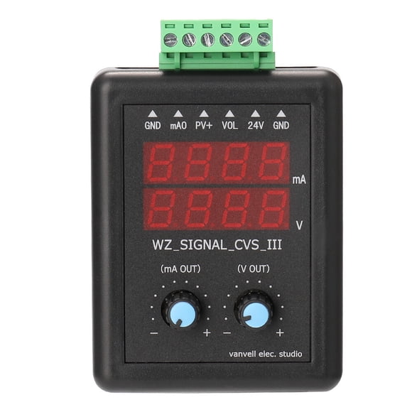 Amdohai 4-20mA 0-10V Signal Generator 24V Current Voltage Transmitter Signal Source Constant Current Source with Display