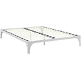 thumbnail image 1 of Modway Ollie Steel Modern King Platform Bed Frame Mattress Foundation with Slat Support in Silver, 1 of 2