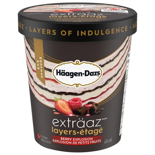 HAAGEN-DAZS Layers Berry Explosion Ice Cream, 414 ml