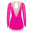 thumbnail image 3 of Miaeowve Robe de Patinage Artistique pour Filles, Robe Justaucorps de Ballet de Patinage à Roulettes, Costume de Performance de Danse, Rose Vif 10, 3 of 6