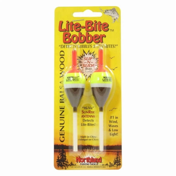 Northland LBS3 Lite-Bite Slip Bobbers 3/4" Diameter - Oval Sunrise 2/Cd