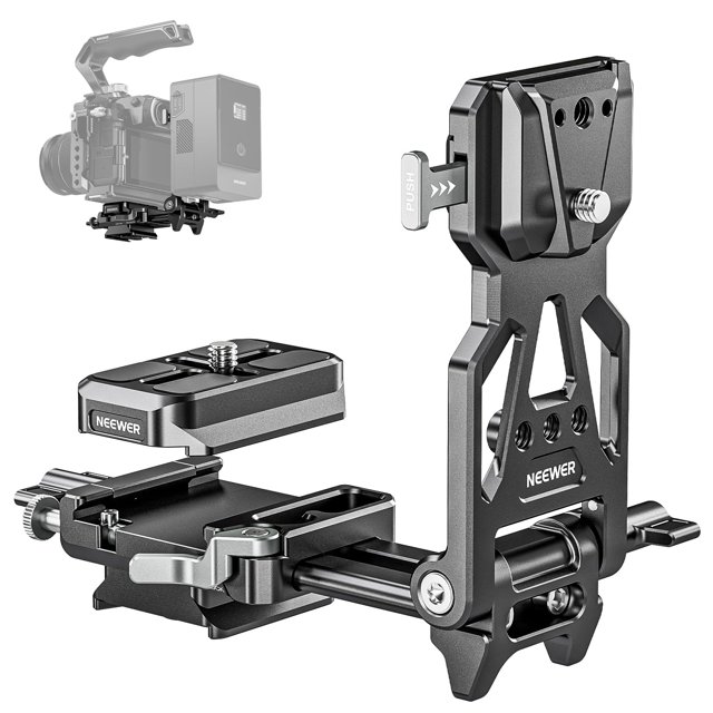 NEEWER Foldable V Mount Battery Plate with Arca Type Quick Release Camera Baseplate, Lightweight DSLR Camera Video Rig Compatible with Smal