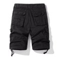 thumbnail image 4 of FAIWAD Men's Casual Elastic Waist Zipper Multi-Pockets Short Pants Drawstring Hem Loose Outdoor Shorts, 4 of 8