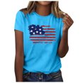 thumbnail image 2 of SMihono Hauts pour Femmes Été Décontracté Chic Femmes Décontracté Été Imprimé Manches Courtes Col Rond T-Shirt Ample Blouse Hauts T-Shirt Oversize pour Femmes 2023, 2 of 4