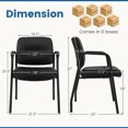 thumbnail image 2 of Costway Chaise de Salle d'Attente Sans Roues Ensemble de 12 avec Accoudoirs Intégrés pour Réception, 2 of 7