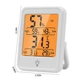 thumbnail image 3 of Pompotops Compteur Électronique de Température et d'Humidité pour la Maison, Température Intérieure, Température Ambiante pour Bébé avec Rétroéclairage, Instrument de Température Sèche et Humide, Offres de Liquidation, 3 of 9