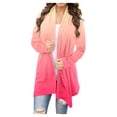 thumbnail image 1 of Yuyuzo Long Cardigan for Women Gradient Color Open Front Draped Tops Fall Winter Casual Cardigan, 1 of 5