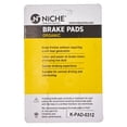 thumbnail image 4 of Niche Organic Brake Pad Set for Yamaha YZ85 Motorcycle MK1002793, 4 of 8