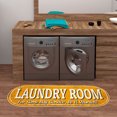 thumbnail image 1 of YAOMOBB Low Profile Laundry Mat Water Absorbent Floor Mat Laundry Room Letter Printed Non Slip Stain Resistant Bathroom Carpet, 1 of 6