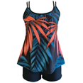 thumbnail image 4 of Women‘s Strappy Tankini Set Vintage Tropical Prints Tankini Top with Bikini Bottom Two Piece Bathing Suits, 4 of 5