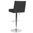 thumbnail image 3 of Ravello Contemporary Adjustable Height Barstool with Accent Nail Trim in Black Fabric, 3 of 5