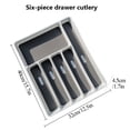 thumbnail image 3 of Silverware Organizer for Kitchen Drawers Classic Silverware Tray Cutlery Tray 6-Compartments Kitchen Organizer Silverware Trays for Kitchen Drawers Silverware Drawer Organizer Tray, 3 of 9