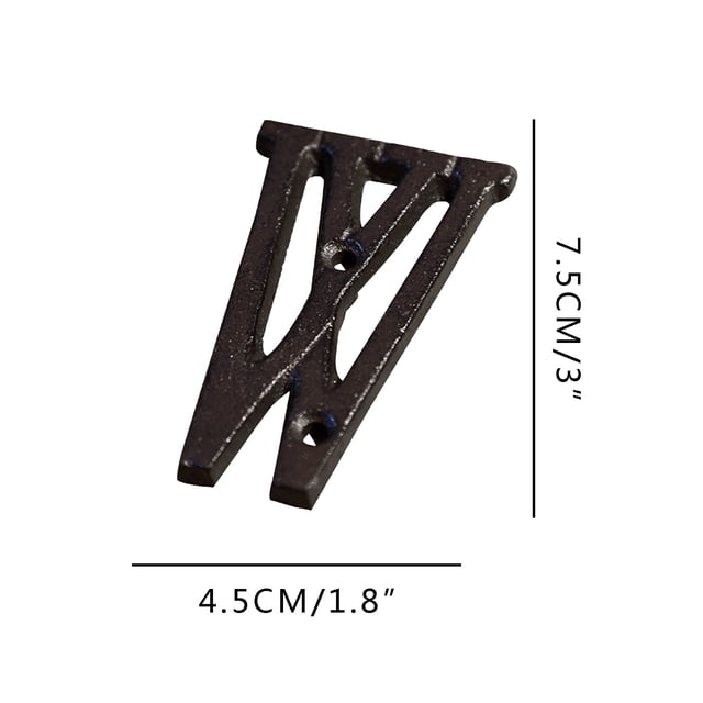 CEHVOM Creative Alloy Wrought Iron Number Letter Creative DIY House Letter Clearance