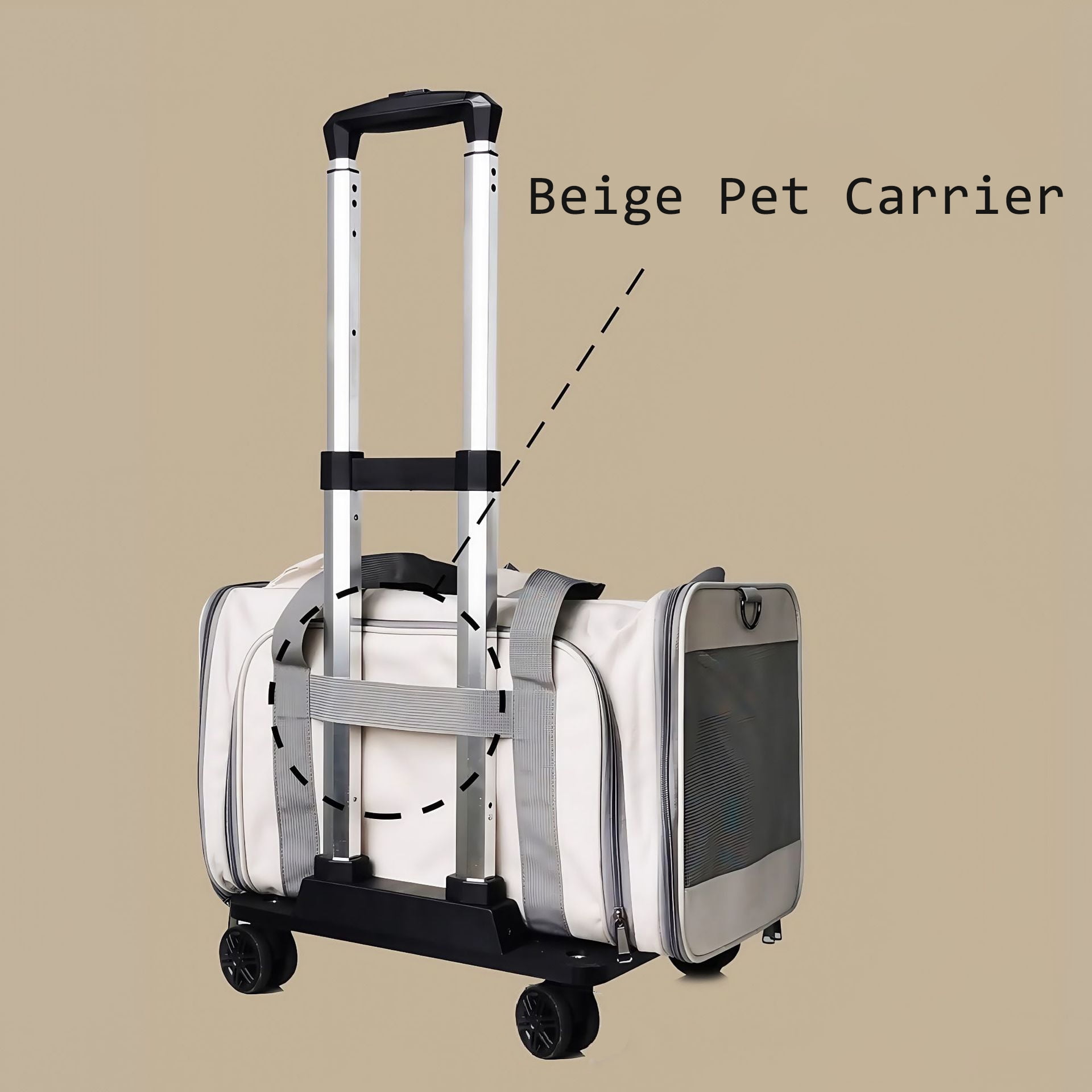 ZDSSY Pet Carrier with Wheels Expandable Space for Small Medium Dogs & Cats(Up to 42 Ibs)