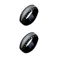 thumbnail image 3 of kurtrusly Unique Vintage Steel Ring Suitable For All Genders Gifts For Friends Metal Ring For Men Vintage Rings All black 7 2Set, 3 of 6