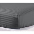 thumbnail image 1 of 900 Thread Count 100% Egyptian Cotton 3-Piece Fitted Sheet ( 1 Fitted Sheet + 2 Pillow Covers) 30 Inches Deep Pocket Size Stripe Pattern, 1 of 4