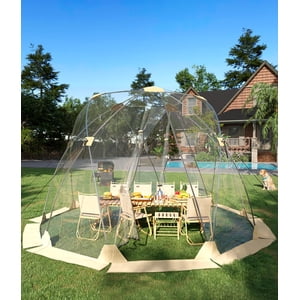QinaQin 12 x 12 Ft Bubble Tent, Quick Opening Transparent Dome Shelter for Patio, Backyard, Sports Events and Camping