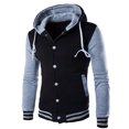 thumbnail image 1 of Baseball Jacket Men Mens Fashion Casual Jacket Outdoor Single-breasted Jacket Tooling Baseball Uniform Jacket, 1 of 3