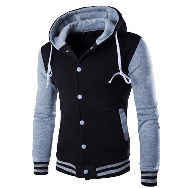 Baseball Jacket Men Mens Fashion Casual Jacket Outdoor Single-breasted Jacket Tooling Baseball Uniform Jacket