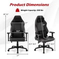 thumbnail image 3 of Costway Gaming Chair Ergonomic High Back Computer Chair with Rocking Function & 2D Armrests, 3 of 10