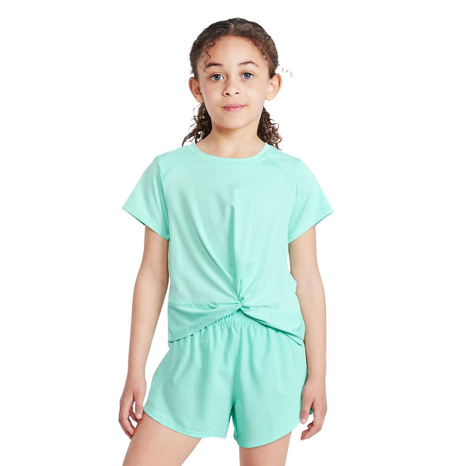 Athletic Works Girls' Front Knot T-Shirt