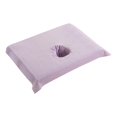 thumbnail image 1 of Housse de Demi-Table en Coton pour SPA, Salon de Beauté, Lit, Trou pour le Visage, Serviette, Bleu Neige, 1 of 6