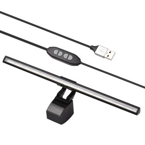 Lampe 26cm Écran d'ordinateur Barre de lecture en ligne avec Bi-Color 2800K-6500K 10 Niveaux de luminosité réglable pour ordinateur portable Bureau Accueil