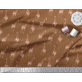thumbnail image 3 of Soimoi Brown Georgette Viscose Fabric Dot & Giraffe Animal Decor Fabric Printed BTY 42 Inch Wide, 3 of 3
