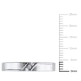 thumbnail image 3 of Miabella Diamond-Accent Sterling Silver Men's Band, 3 of 5