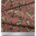 thumbnail image 2 of Soimoi Rayon Fabric Leaves & Texture Printed Fabric 1 Yard 42 Inch Wide, 2 of 2