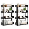 thumbnail image 1 of Costway 2 PCS 4-Tier Bookshelf with Anti-Tipping Kit Industrial Storage Unit for Living Room Black, 1 of 9
