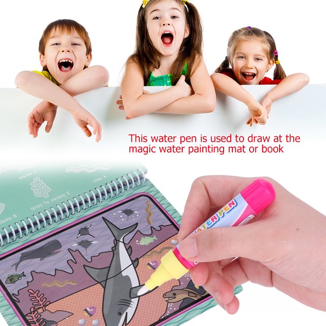 Stylo à Eau, Plastique Bleu et Usage Écologique à Répétition, Convient aux Enfants de Plus de 3 Ans.