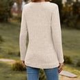 thumbnail image 4 of vdgthytj Sweaters for Women Long Sleeve Fall Fashion V Neck Knitted Tops Comfort Soft Basic Pullover Shirts, 4 of 4