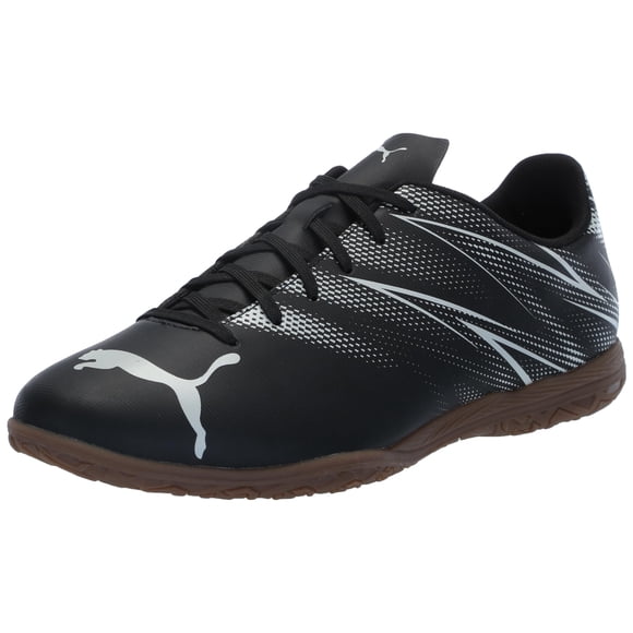 PUMA Mens Attacanto Indoor Trainer Soccer Shoe, PUMA Mens Black-Silver Mist, 12