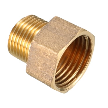 Unique Bargains Brass Threaded Pipe Fitting G1/2 Male x G3/8 Female Coupling