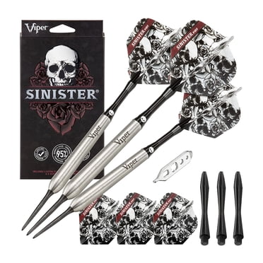 Viper Sinister Fléchettes à Embout en Acier au Tungstène avec Tige en Aluminium, 25 Grammes (Ensemble de 3)