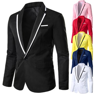 XZNGL Blazer Uni Décontracté Élégant pour Hommes Affaires Mariage Fête Manteau d'Extérieur Costume Hauts