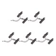 thumbnail image 1 of Unique Bargains 10Set Ribbon Crimp Clamp Ends Lobster Claw Clasps & Chain 25mm Metallic Black for DIY, 1 of 7